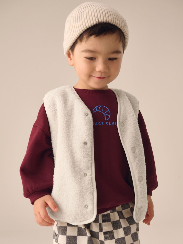 Ecru White Gilet Fleece (3mths-7yrs) - Image 1 of 8