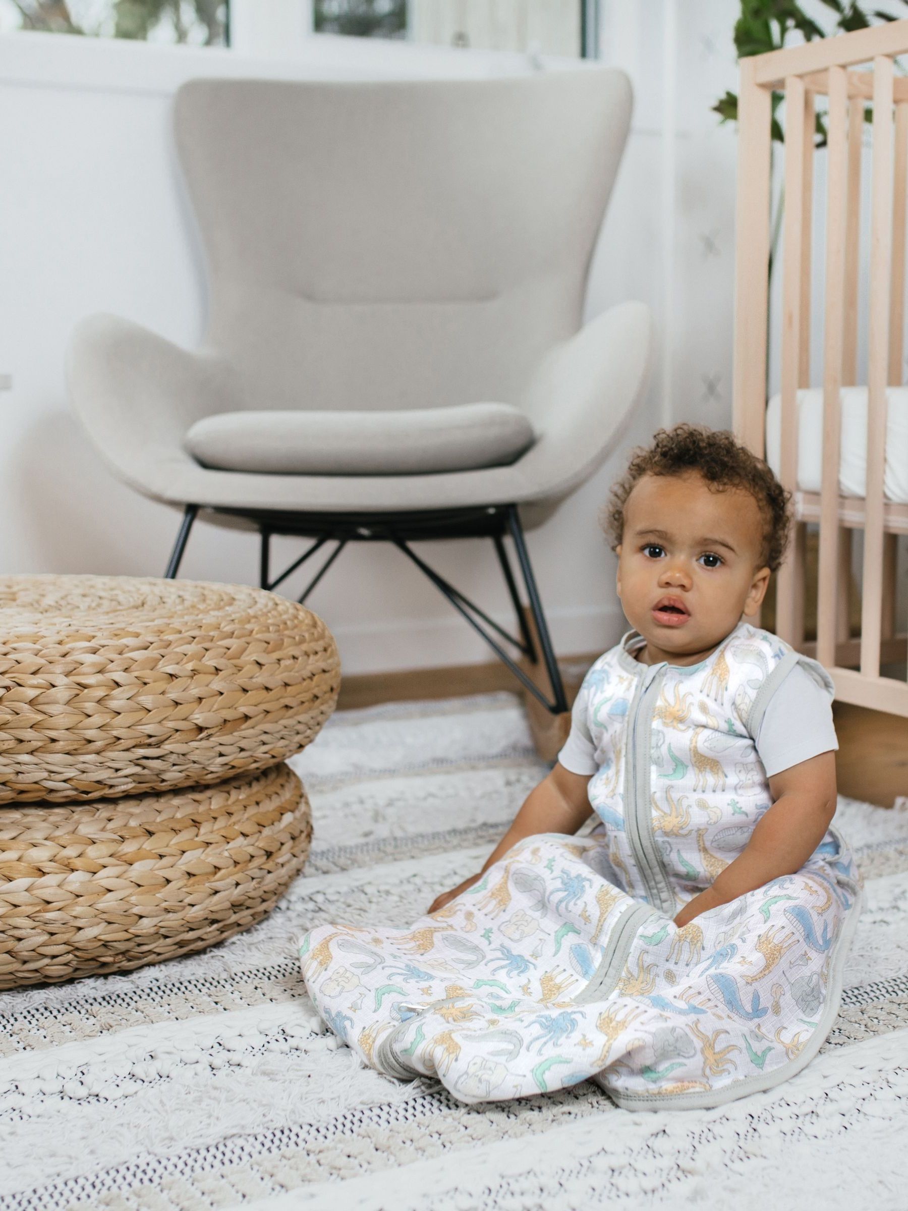 aden + anais Mono Core Natural History Essentials 100% Cotton Muslin 1.0 TOG Light Sleeping Bag view 1
