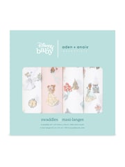 Aden & Anais Disney Princess Essentials Muslin 100% Cotton Blankets 4 Pack - Image 5 of 5