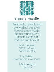 aden + anais Natural Tropicalia Essentials 100% Cotton Muslin 1.0 TOG Light Sleeping Bag - Image 4 of 5