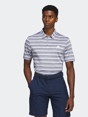 adidas Golf Two Colour Striped Polo Shirt - Image 1 of 5