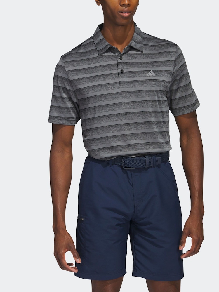 adidas Golf Two Colour Striped Polo Shirt - Image 1 of 5