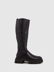 Schuh Dara Chunky Pull On Knee Boots - Image 1 of 4