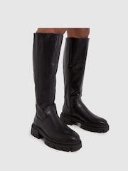 Schuh Dara Chunky Pull On Knee Boots - Image 2 of 4