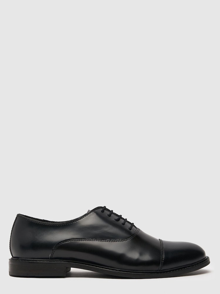 Schuh Rex Toe Cap Black Smart Shoes - Image 1 of 4