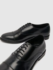 Schuh Rex Toe Cap Black Smart Shoes - Image 3 of 4