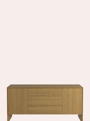 Laura Ashley Oak Ammanford 3 Drawer Sideboard - Image 2 of 5