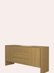 Laura Ashley Oak Ammanford 3 Drawer Sideboard - Image 4 of 5