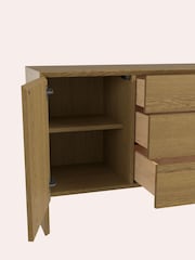 Laura Ashley Oak Ammanford 3 Drawer Sideboard - Image 5 of 5