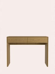 Laura Ashley Oak Ammanford 2 Drawer Console Table - Image 2 of 5