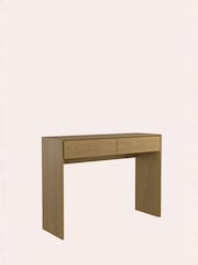 Laura Ashley Oak Ammanford 2 Drawer Console Table - Image 3 of 5