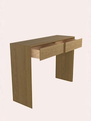 Laura Ashley Oak Ammanford 2 Drawer Console Table - Image 5 of 5