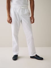 White Drawstring Waist Mens Kurta Trousers - Image 1 of 3