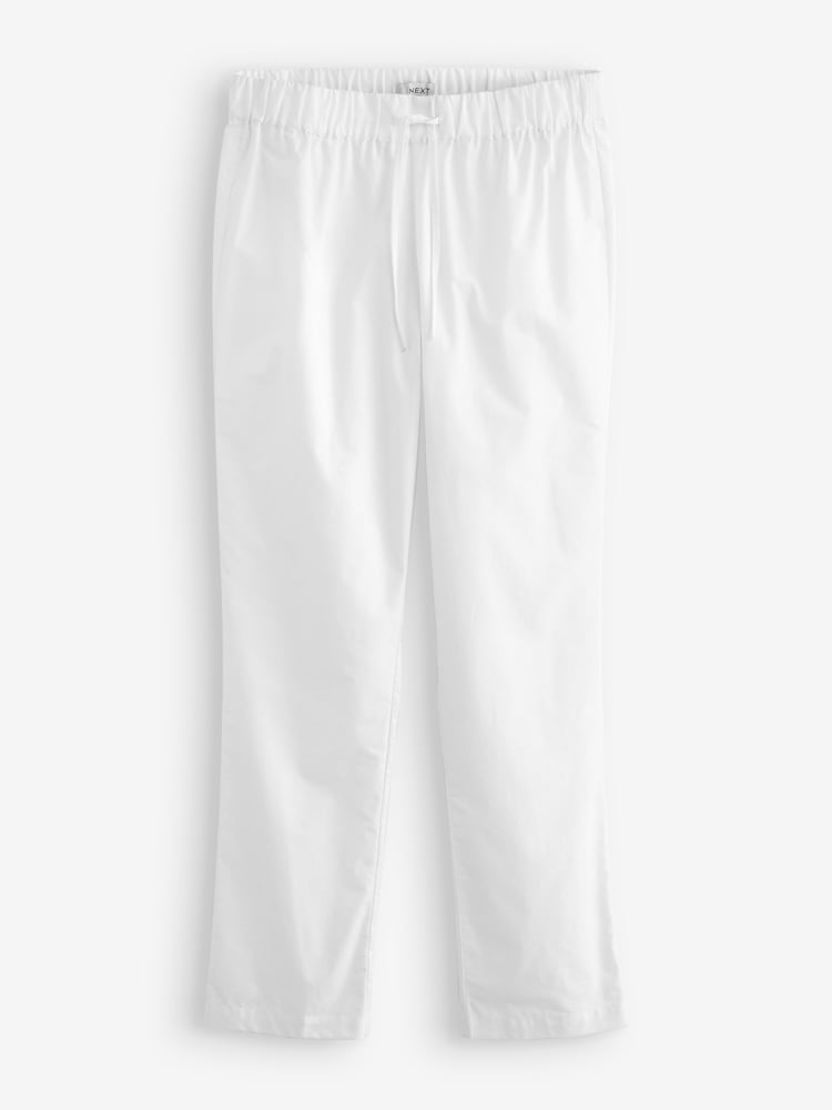 White Drawstring Waist Mens Kurta Trousers - Image 2 of 3 White Drawstring Waist Mens Kurta Trousers - Image 2 of 3
