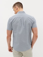 White/Navy/Gingham 100% Cotton Short Sleeve Oxford Shirt 3 Pack - Image 3 of 9