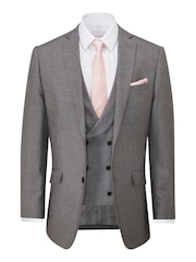Skopes Light Grey Slim Fit Harcourt Suit Jacket - Image 7 of 8