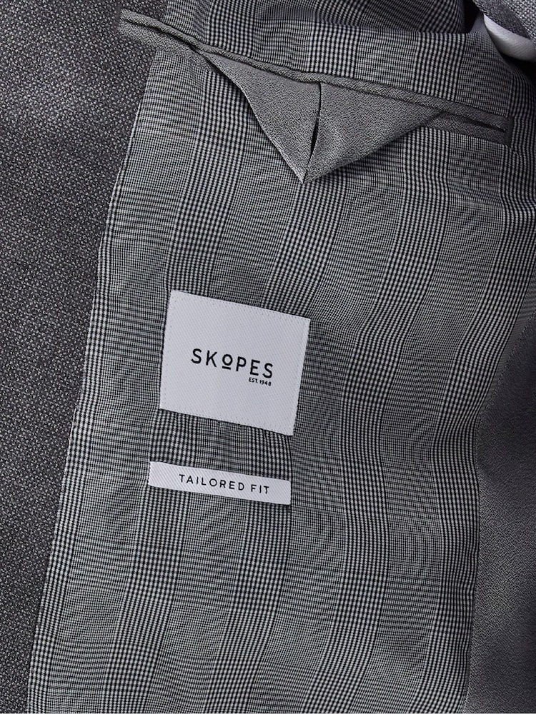 Skopes Light Grey Slim Fit Harcourt Suit Jacket - Image 8 of 8