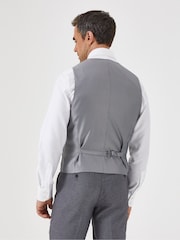 Skopes Silver Harcourt Double Breasted Slim Fit Suit Waistcoat - Image 2 of 5