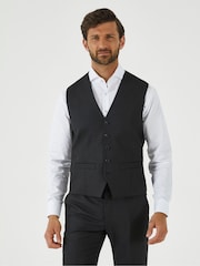 Skopes Black Montague Suit: Waistcoat - Image 1 of 6