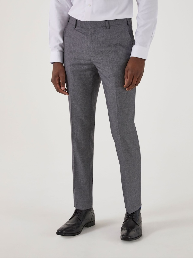 Skopes Silver Harcourt Tapered Fit Suit Trousers - Image 1 of 4
