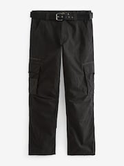 Black Belted Tech Cargo Trousers - Image 5 of 9