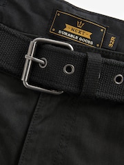 Black Belted Tech Cargo Trousers - Image 7 of 9