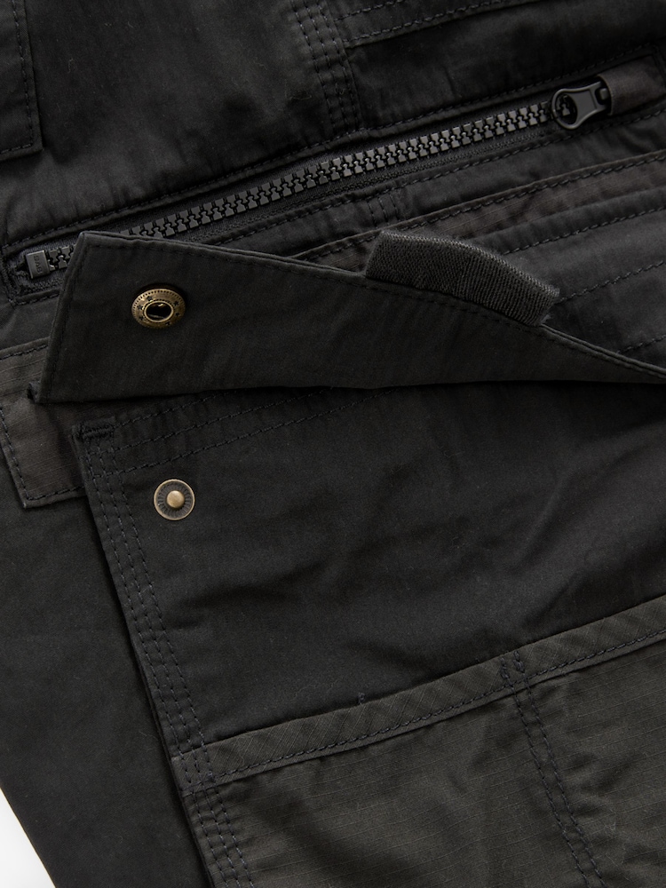 Black Belted Tech Cargo Trousers - Image 9 of 9