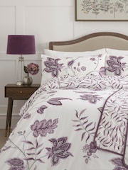 Dreams & Drapes Purple Samira Duvet Cover and Pillowcase Set - Image 1 of 4