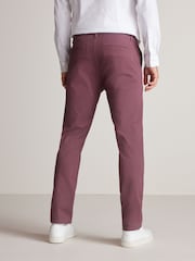 Burgundy Red Stretch Chino Trousers - Image 3 of 8