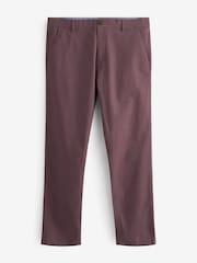 Burgundy Red Stretch Chino Trousers - Image 6 of 8