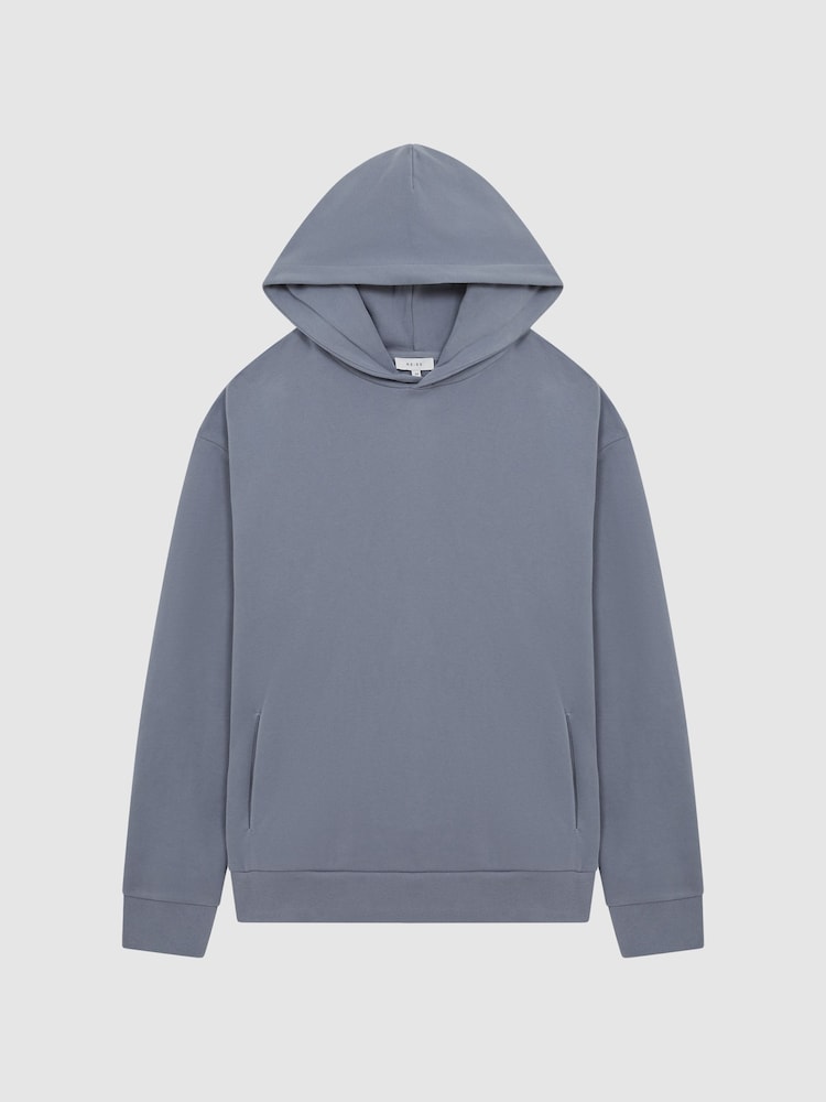 Reiss Ashley Blue Kace Garment Dye Hoodie - Image 2 of 6