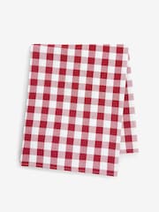 Red Gingham 100% Cotton Table Cloth - Image 3 of 3