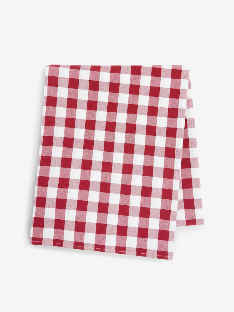 Red Gingham 100% Cotton Table Cloth - Image 3 of 3
