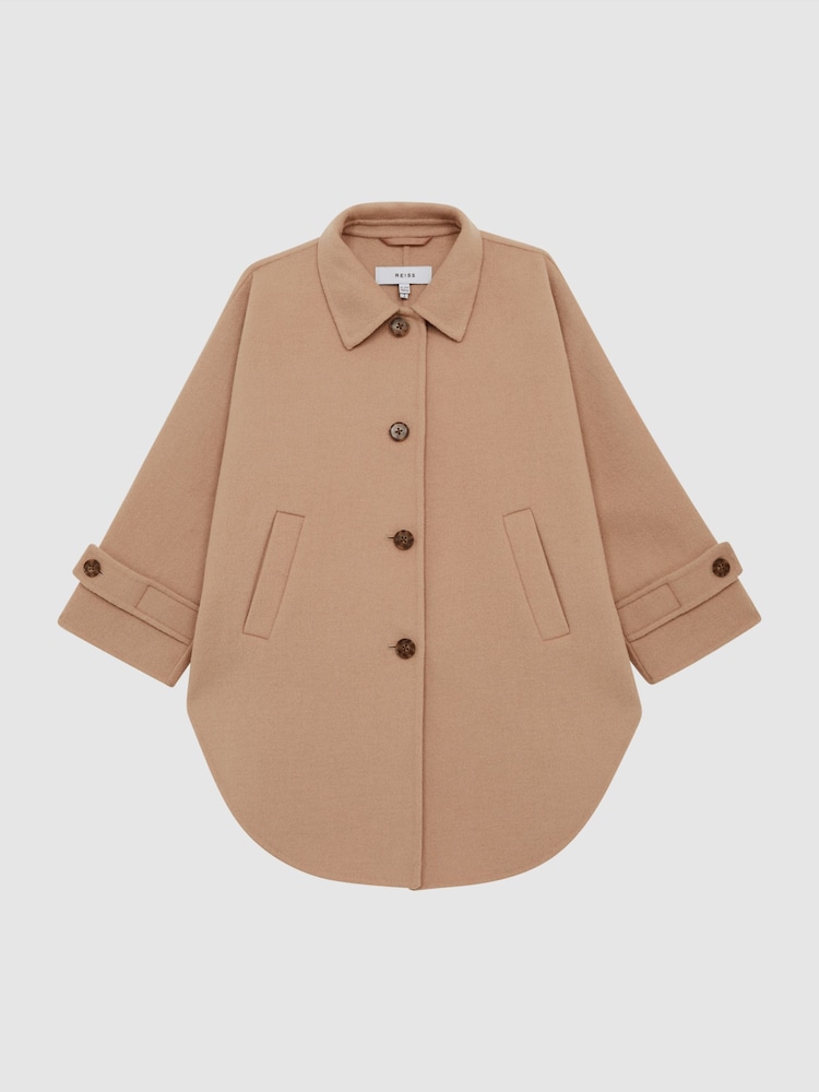 Reiss Camel Carmen 4-9 yrs Wool Cape - Image 2 of 3