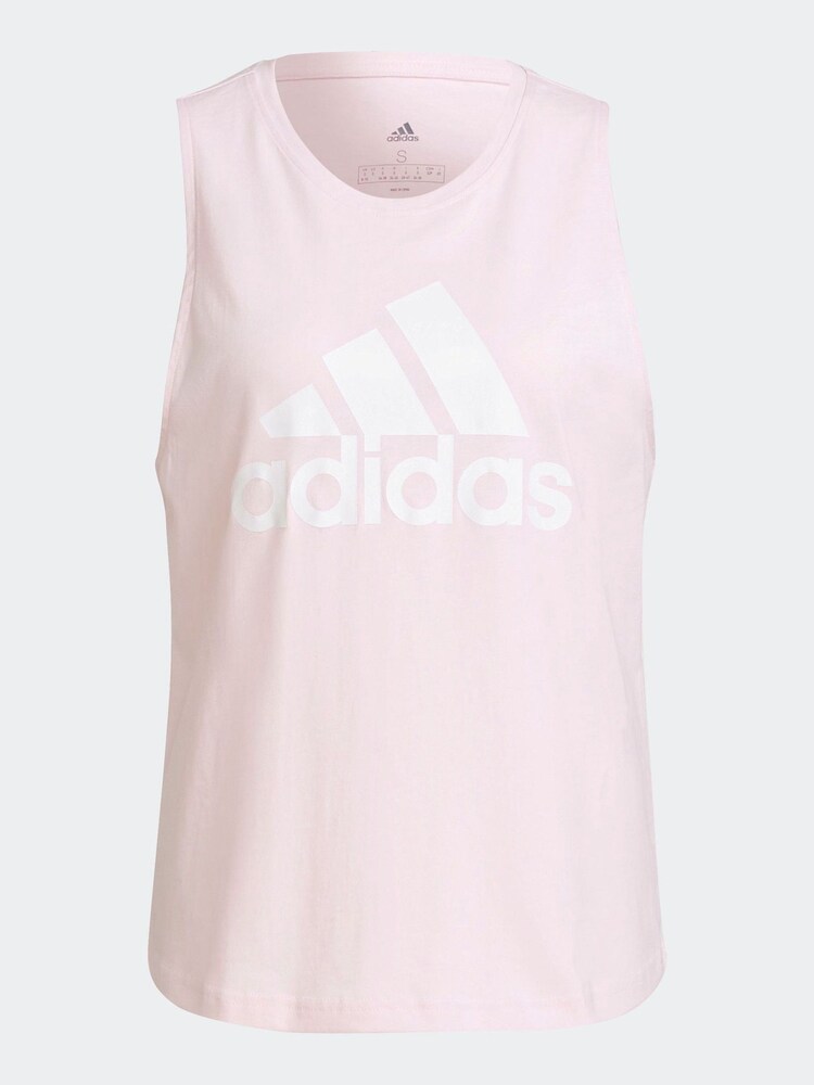 adidas Light Pink Essentials Big Logo Tank Top - Image 6 of 6