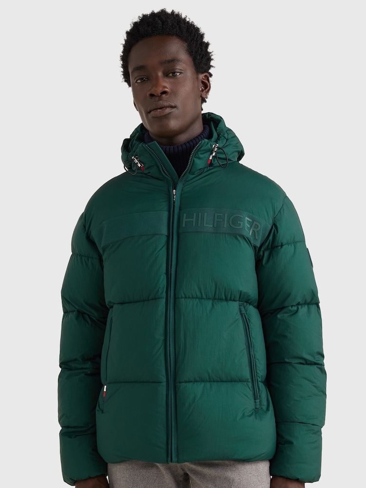 Tommy Hilfiger Green High Loft Puffer Jacket - Image 1 of 5