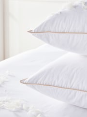 Set of 2 Soft 100% Cotton Goose Feather and Down Pillows - Image 3 of 3