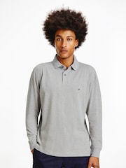 Tommy Hilfiger Grey 1985 Regular Long Sleeve Polo Shirt - Image 1 of 4