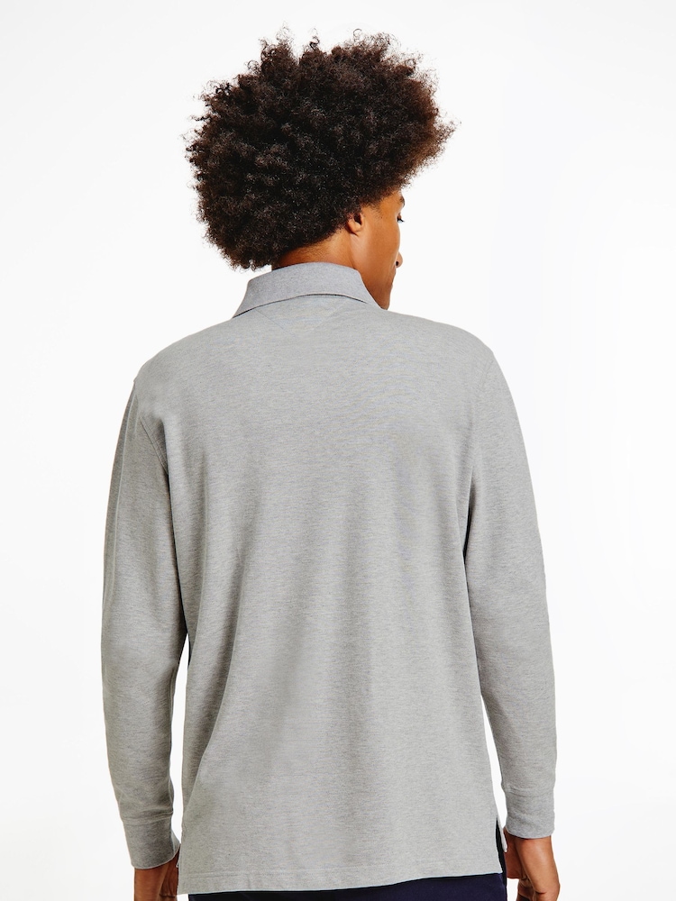 Tommy Hilfiger Grey 1985 Regular Long Sleeve Polo Shirt - Image 2 of 4