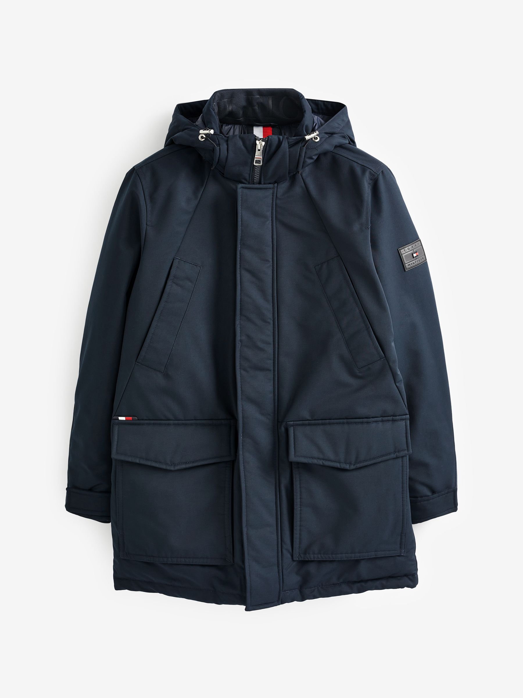 Tommy hilfiger blue parka sale