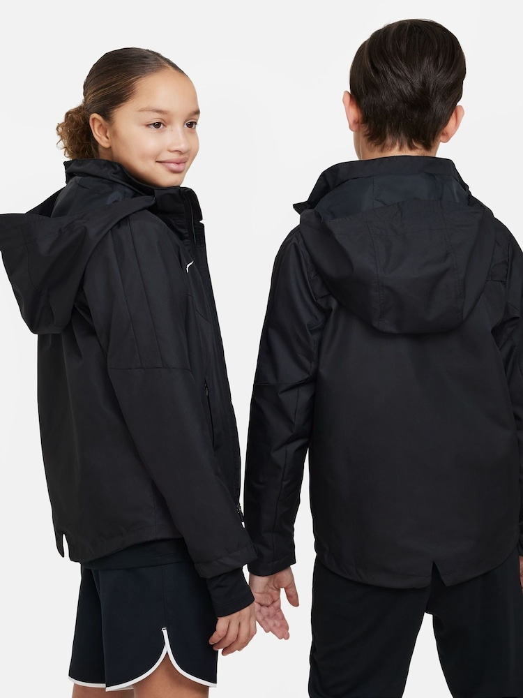 Nike Black/White Dri-FIT Academy Training Rain Jacket - Image 4 of 10