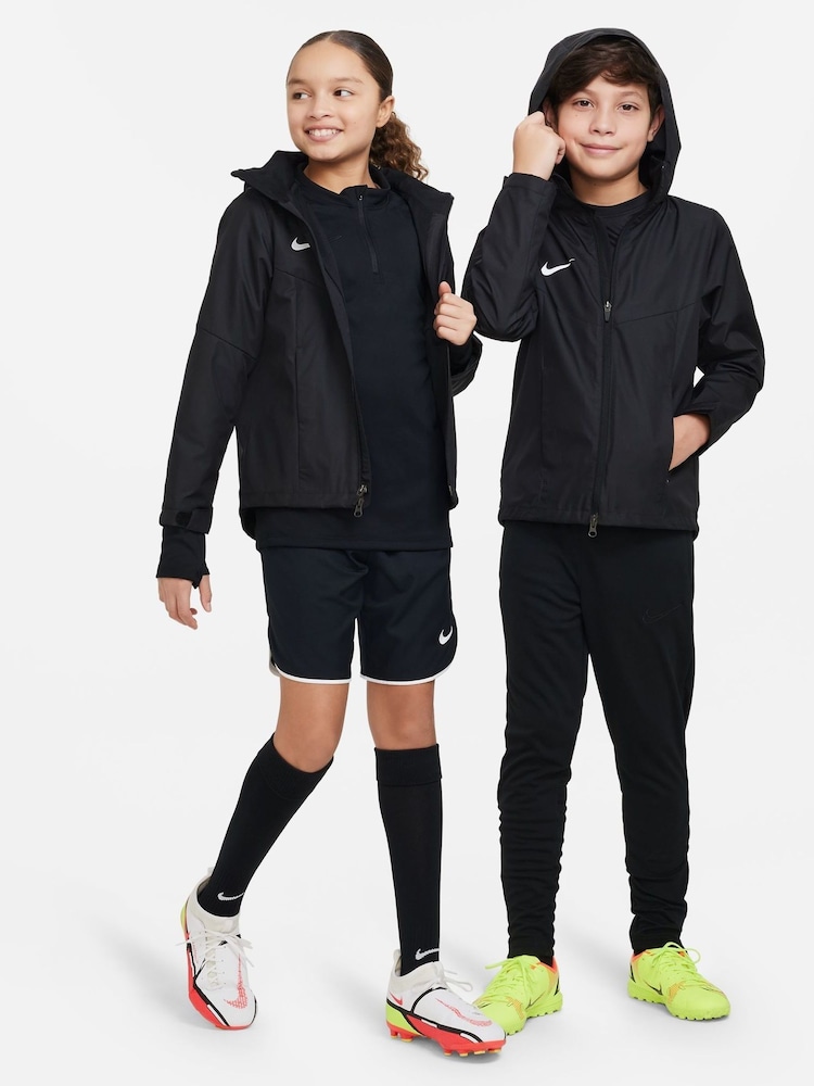 Nike Black/White Dri-FIT Academy Training Rain Jacket - Image 5 of 10
