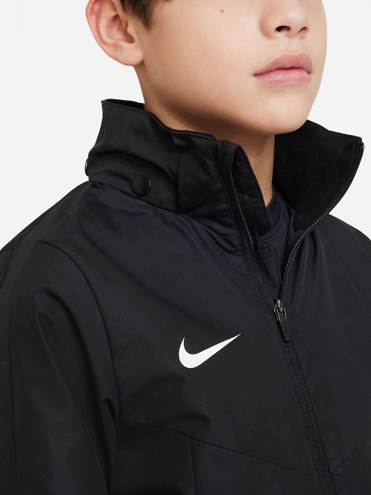 Nike Black/White Dri-FIT Academy Training Rain Jacket - Image 7 of 10