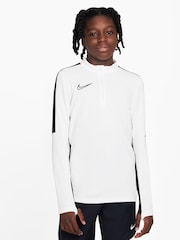 Nike White/Black Dri-FIT Academy Half Zip Training Drill Top - Image 1 of 8