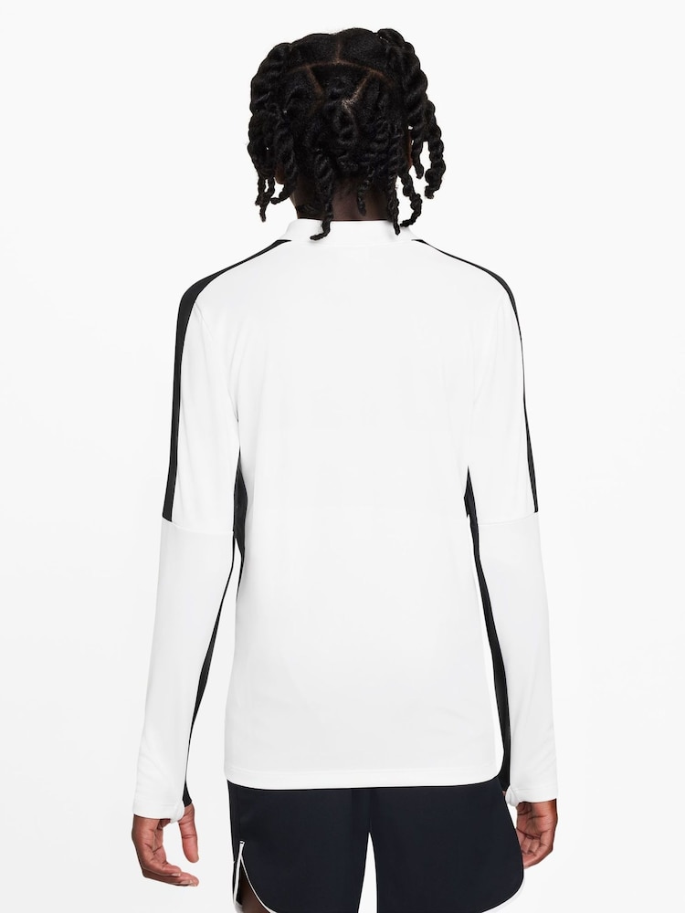 Nike White/Black Dri-FIT Academy Half Zip Training Drill Top - Image 2 of 8