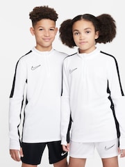 Nike White/Black Dri-FIT Academy Half Zip Training Drill Top - Image 4 of 8