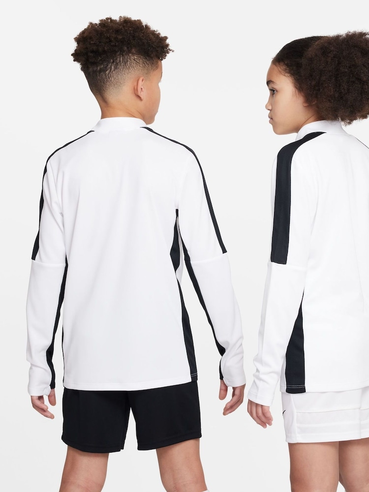 Nike White/Black Dri-FIT Academy Half Zip Training Drill Top - Image 5 of 8