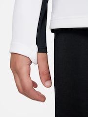 Nike White/Black Dri-FIT Academy Half Zip Training Drill Top - Image 8 of 8