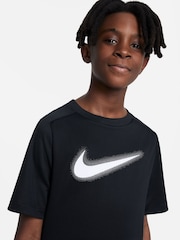 Nike Black Dri-FIT Multi Graphic Training T-Shirt - Image 3 of 4