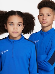Nike Royal Blue /Navy/White Dri-FIT Academy 25 Half Zip Drill Top - Image 6 of 7